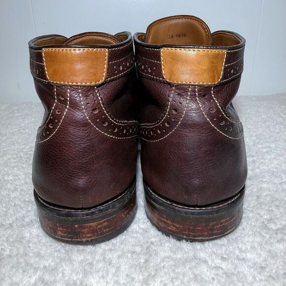 Johnston Murphy Mens 12M Warner Chukka Boots Mahogany Leather Ankle 20-3874 - Picture 4 of 8